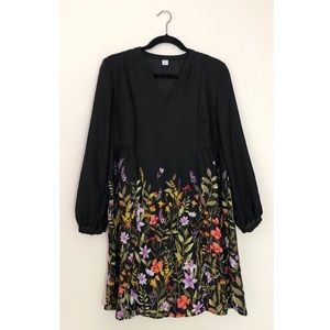 Old Navy Black and Floral Dress